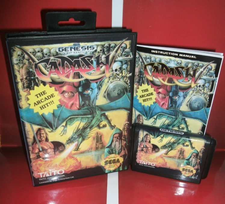 Cadash-аркадный хит чехол с коробкой и руководством для Sega Megadrive Genesis игровая консоль