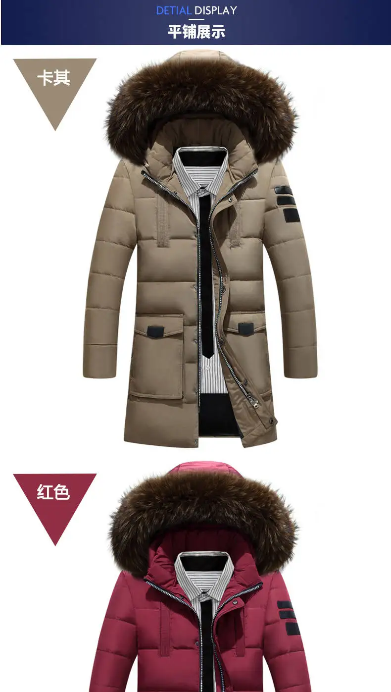 Parka casaco masculino jaqueta de inverno fino