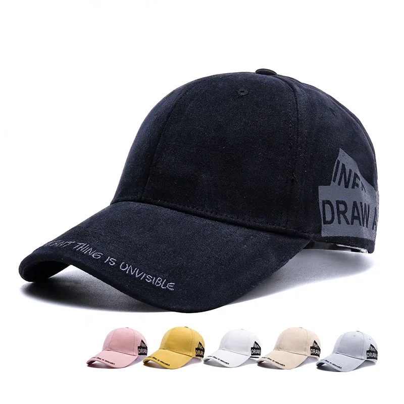

New Fashion Men Cotton Baseball Cap Snapback Women Hat Outdoor Casual Letter Embroidery Print Sun Hats Casquette Hip Hop CP030