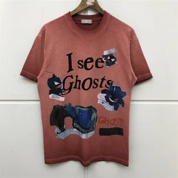 

Kanye West Lucky Me KIDS SEE GHOSTS Men Women T Shirt Best Quality badge Magpie Summer Style Top Tees