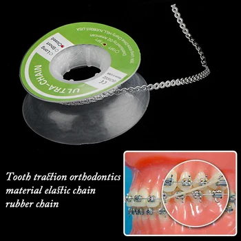 

Easy to Use Dental Tool Orthodontic Elastic Clear Ultra Power Chain Rubber Band Long/Short/Closed High Strength Rubber Dropship