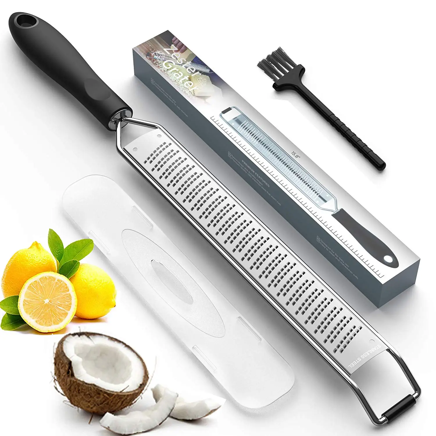 

Lemon Zester Cheese Grater A Sharp Kitchen Tool for Ginger, Garlic, Nutmeg, Chocolate, Vegetables, Fruits, Dishwasher Safe