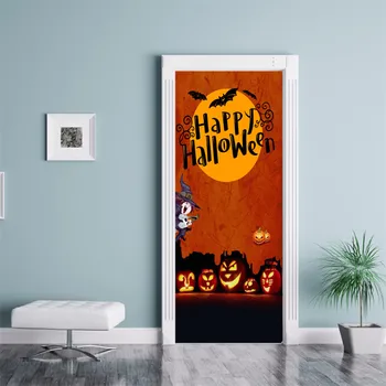 

Wall Stickers Funny Door Stickers Horror Halloween Decoration Glass Window Sticker 3d Door Stickers Waterproof Door Decor