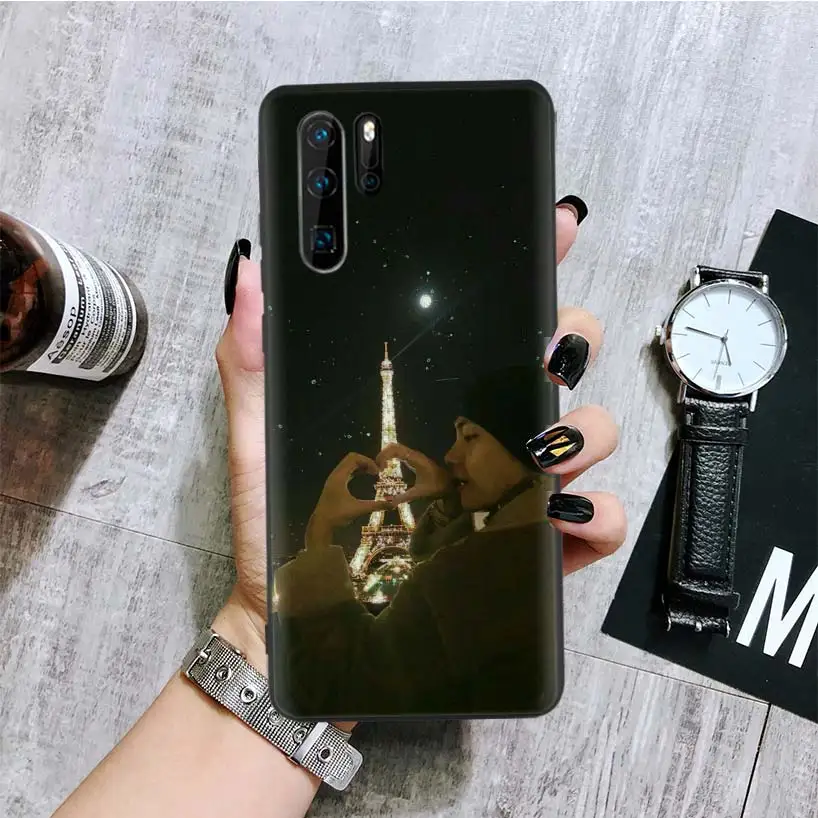 BA067-7 Kpop Ким V Taehyung черный чехол для телефона huawei mate 30 20 10 P30 P20 P10 Pro Lite P Smart Z роскошный Coque Shell - Цвет: BA067-7