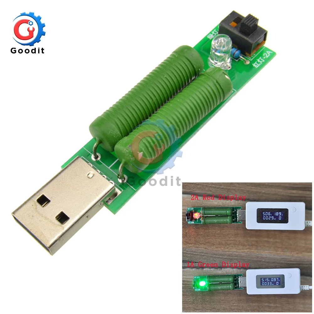 USB мини резистор с интерфейсом разряда 1 А А|Тестеры аккумуляторов| |