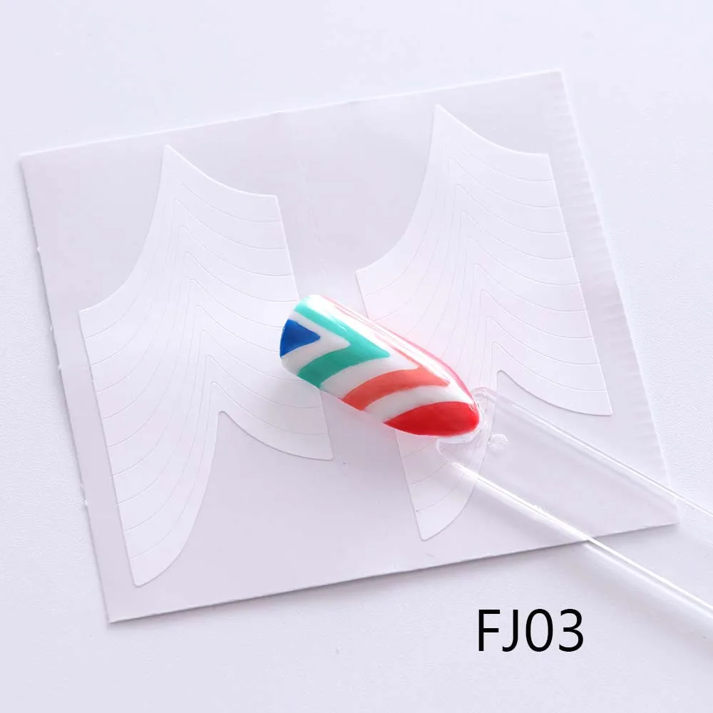 Крестообразные наклейки для ногтей INS французский дизайн белые в форме сердечек Цветочные наклейки улыбка волна точечная наклейка для ногтей