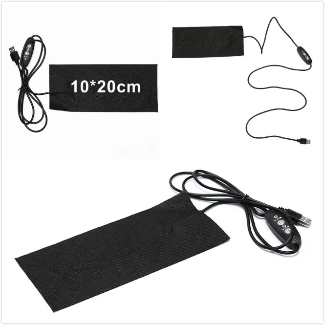 1pc USB Electric Heating Pad 3 Gear Adjusted Temperature DIY Thermal Vest Jacket Clothing Heated Pads