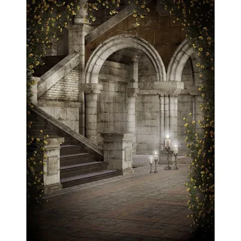 

Floral decor palace backgrounds photo polyester drama photography backdrops for photographer studio accessories photocall S-2326