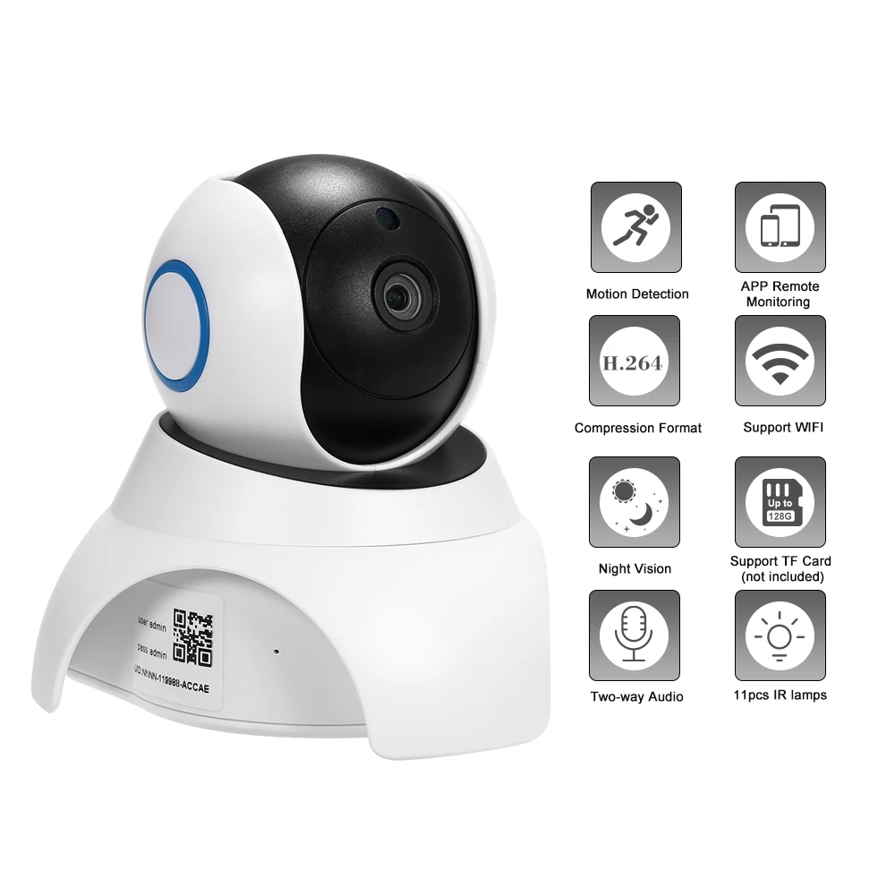 

1080P 2.0MP IP Cloud Camera 11pcs IR Lamps CCTV Surveillance Security Network PTZ Camera For Baby/Store/Office/Pet Monitoring