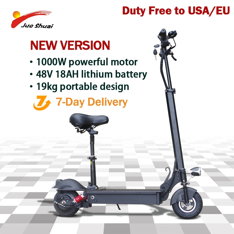 Electric Scooter 1000W Lithium Battery 48V 18ah Foldable Seat 19kg Portable  45km/h Speed electric scooters adults e skateboard|Electric Scooters| -  AliExpress