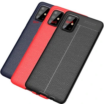 

50pcs/lot For Samsung Galaxy A71 5G Case Lychee Shockproof Armor Skin Anti Scratch TPU Cover For Samsung Galaxy A71 5G