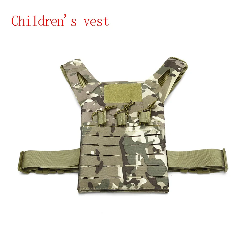 Child Vest 2 Открытый Пейнтбол CS военная игра страйкбол камуфляж боевой жилет тактический жилет военный Molle оборудование армейский охотничий жилет - Цвет: Child Vest 2