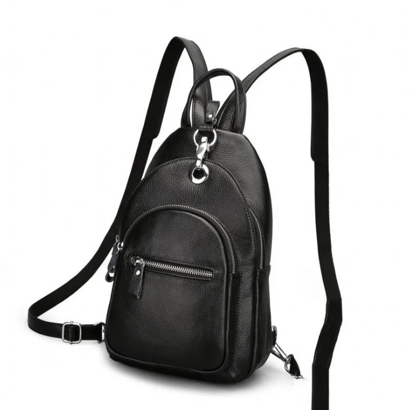 

Women Backpack Genuine Leather Female Knapsack High Quality Top Layer Cow Skin Fashion Designer Zipper Handbag With Soft Handle