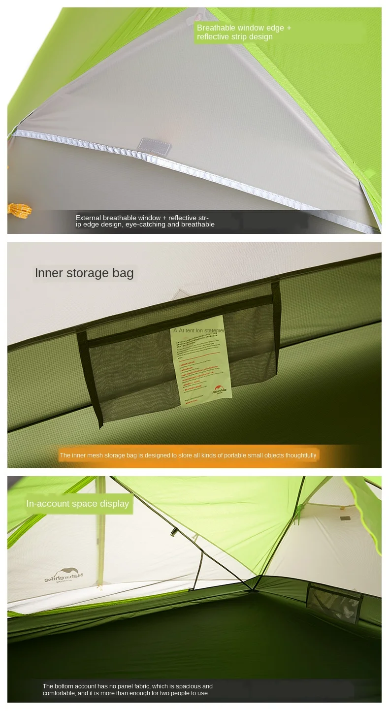 acampamento dupla camadas 2 pessoa ultraleve tenda