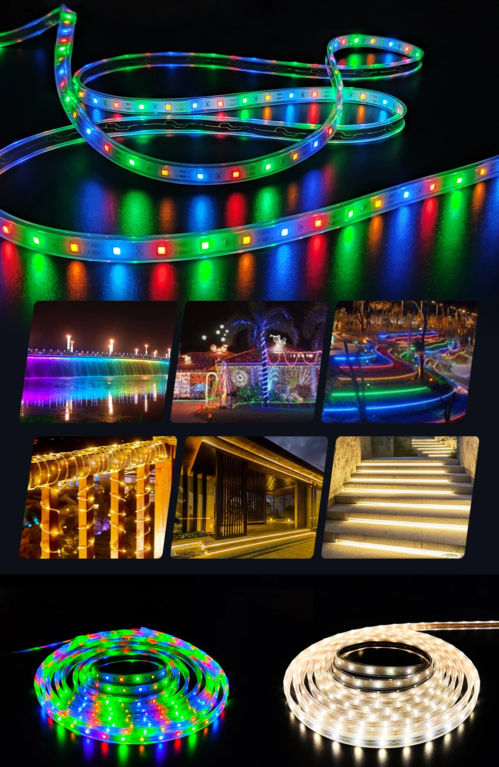 green led strip lights 240led Solar Powered LED Strip Light 5M Outdoor RGB 2835 Flexible Lighting Ribbon P67 Waterproof Hose Backlight Garden Decorate 12v led strip