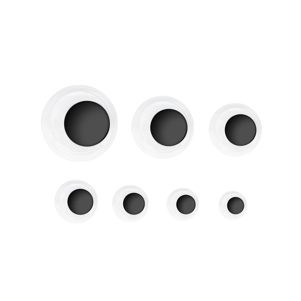 700 Pcs/lot Eye Activities Moving Eyeball Plastic Eyes Scrapbook with Adhesive Sticker for Children Doll Toy Handmade DIY