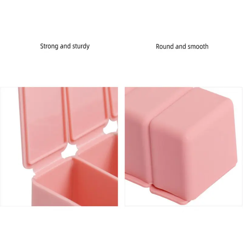 Storage Boxes & Bins 7 Days One Week Small Medicine Pill Case Pill Drug Box Mini Pillbox Container Dispenser Independent Lattice Plastic Pill Case U3 plastic totes