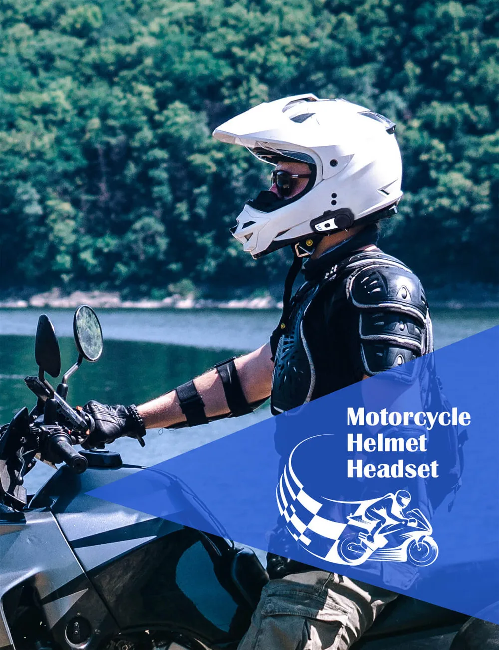 Пара BOBLOV водонепроницаемый мотоциклетный шлем Bluetooth гарнитура домофон M6 BT Moto домофон беспроводной громкой связи Встроенный FM радио