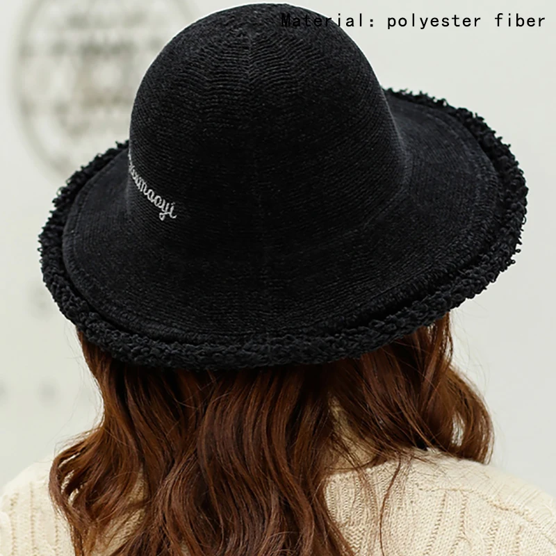 Cpop 8 Patterns Ployester Fiber Bucket Hat High Quality Fashion Embroidered Smiley Face Hats Elegant Women Accessories Hat Gift