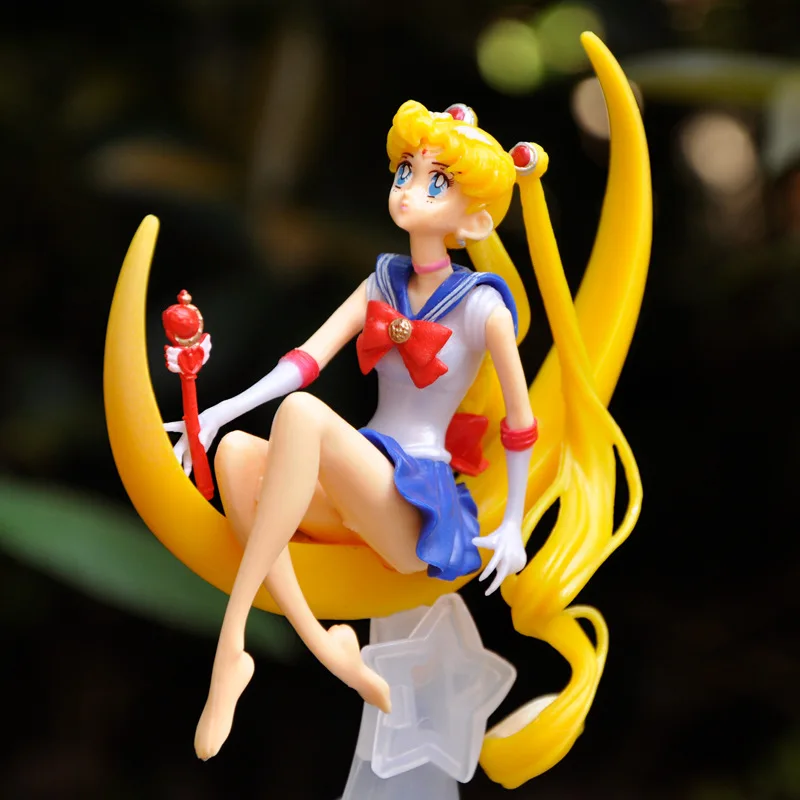 Аниме Сейлор Мун фигурка игрушка ПВХ крылья торт украшение Коллекция Модель
