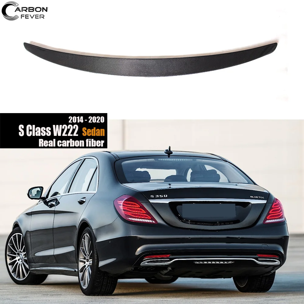 Автомобильное украшение для Mercedes S Class W222 задний спойлер багажника из углеродного