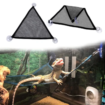 Bearded Dragon Hammock Reptile Hammock Lounger Ladder Lizard Hanging Bed House Cage Accessories Reptile Terrariums Habitat Decor
