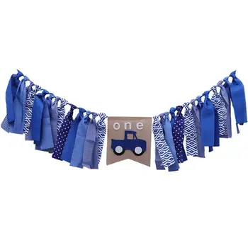 

High Chair Banner Cartoon Cute Car Hanging Banner 1st Birthday Party Banner Boy Party Supplies
