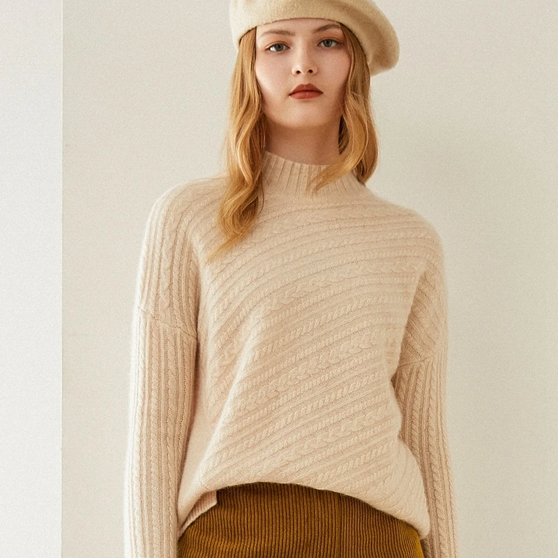 2020 Autumn winter new turtleneck 100% pure