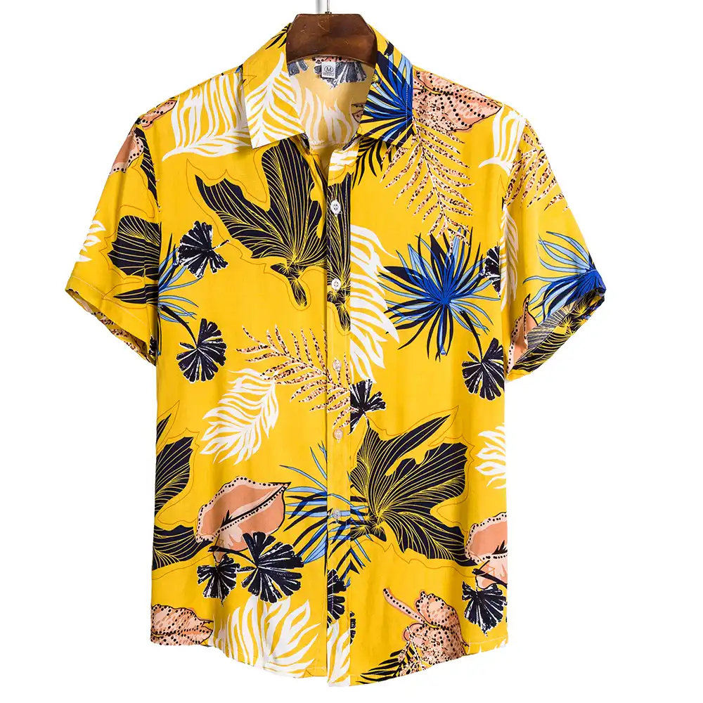 Shujin Summer Men S Hawaiian Shirts Funny Printed Turn Down Collar Short Sleeve Casual Shirts Button Streetwear 2021 Casual Shirts Aliexpress