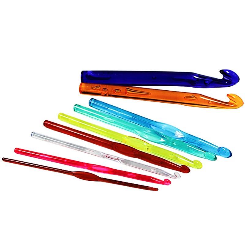 

MIUSIE 1PCS 3-15mm Plastic Crochet Hooks Handle Knitting Needle Weave Craft Yarn Sewing Accessories Craft Yarn Sewing Needles