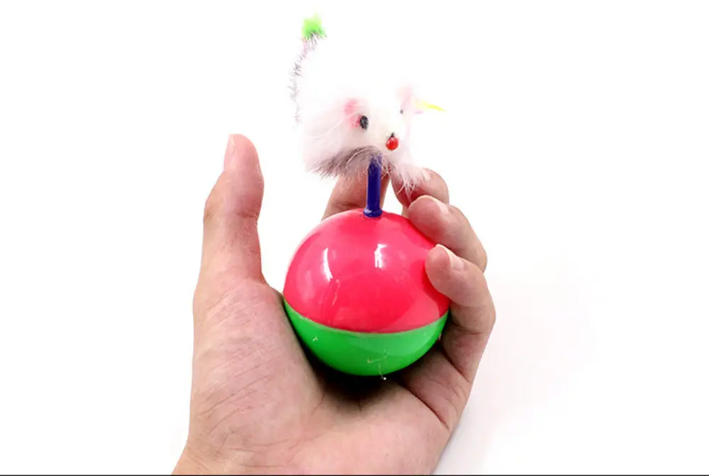 Прочные игрушки для кошек Mimi Favorite fur mouse Tumbler Kitten Cat Toys пластиковые игровые мячи для ловли кошек C1720 j