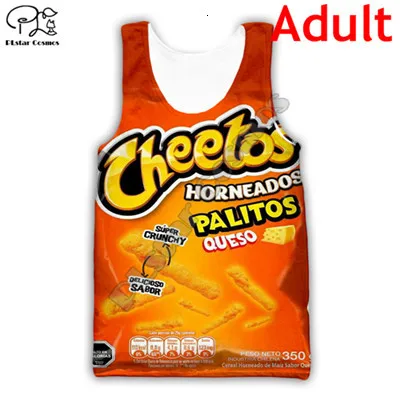Комплект одинаковой одежды для семьи снэки cheetos 3D детская толстовка с капюшоном для взрослых/свитер/футболка/молния/жилет monther, отец, сын, дочь, pullove - Цвет: Unisex Vest