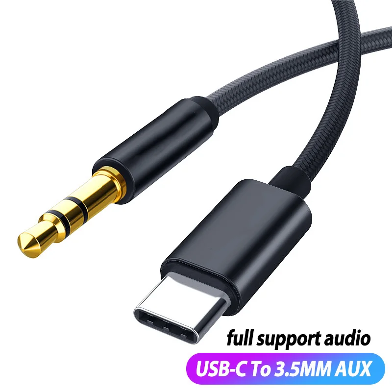 Аудиокабель с разъемом типа c на 3 5 мм аудиокабель C адаптер для наушников USB aux