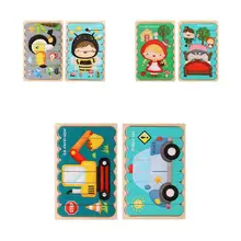 

Kids Puzzles Eco-friendly Wooden Educational Toy Kids Cartoon Animal Puzzle Puzzles Toys for Holidays