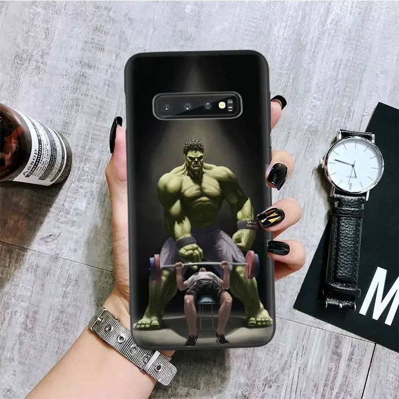Bodybuilding Gym Fitness Black Cover Phone Case for Samsung Galaxy S10 Plus Lite Note 10 9 4