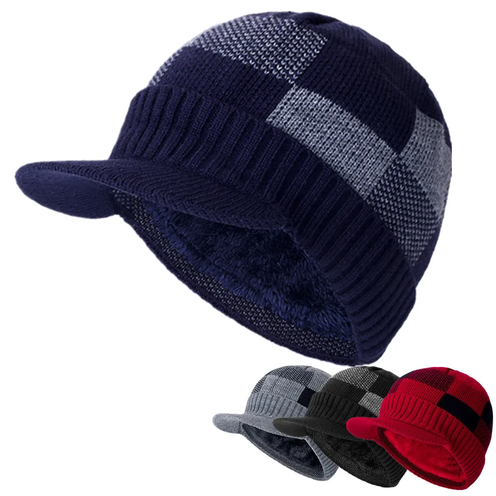 winter hat with brim