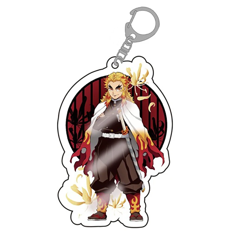 

Anime Demon Slayer Kimetsu no Yaiba Acrylic Keychain Kamado Nezuko Kamado Tanjirou Cosplay Pendant Keyrings