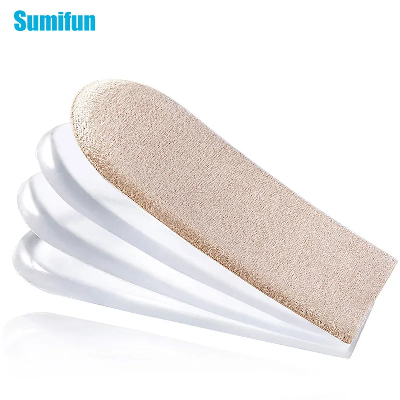 

2PCS 2 layers Invisible Height Increase Foot Pads Insoles Adjustable Increase Leg Length Difference Heel Pad Foot Care C1825