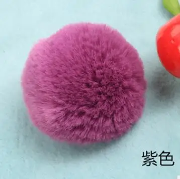 8cm Faux Rabbit Fur Ball Keychain Fur Pom Pom Keychains Llaveros Portachiavi Fluffy Keychain Porte Clef Porte Clef Pompom De - Цвет: purple