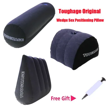 Toughage Inflatable Sex Pillow Wedge Cushion Sex Toys For Couple Positioning Support Adult Furniture With Air Pump 2