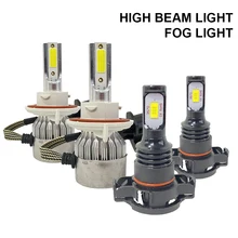 

4Pcs LED Headlight Bulbs H13 5202 High/Low Beam Fog Light Combo 6000K 12V 24V 11000LM Headlight Bulb for Ford Escape 2008-2012