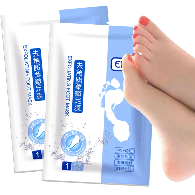 

EFERO 2pair Moisturizing Foot Mask Dead Skin Remover Socks for Pedicure Foot Patch Exfoliating Foot Mask Feet Peeling Mask