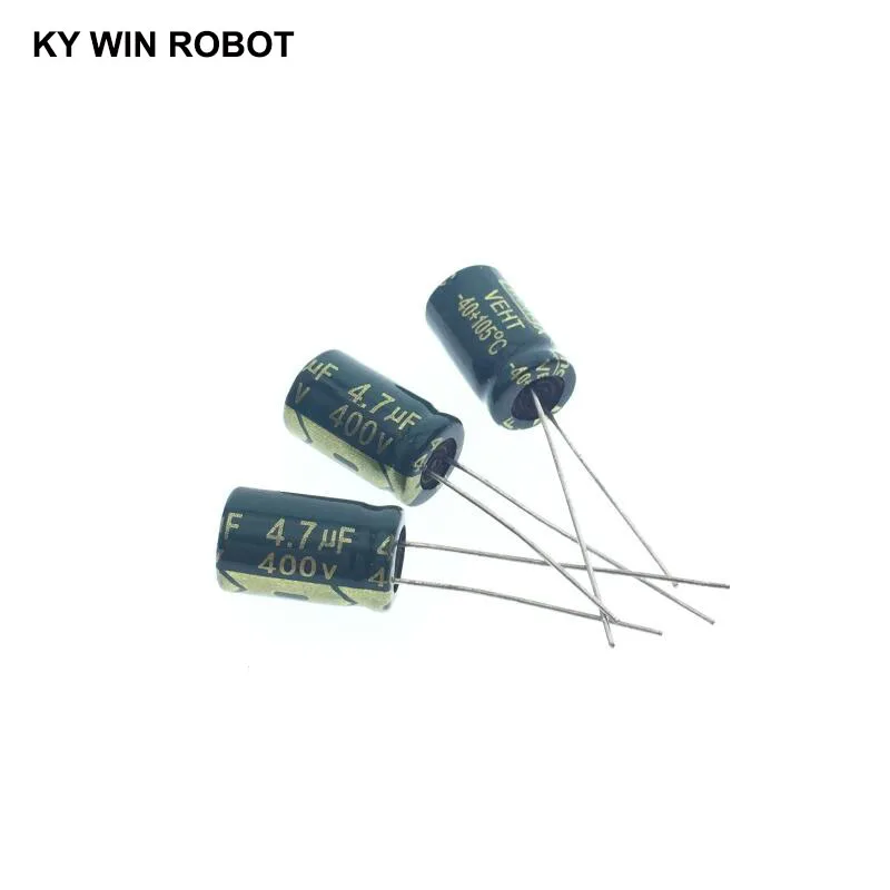 Electrolytic Capacitor, Aluminum Electrolytic Capacitor 20pcs Electrolytic Capacitors 4.7UF 400V 8x12mm 105C Radial High-frequency Low Resistance
