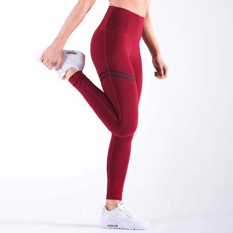 Высокие эластичные спортивные Леггинсы для фитнеса, облегающие спортивные штаны для бега, женские штаны для йоги, быстросохнущие тренировочные брюки
