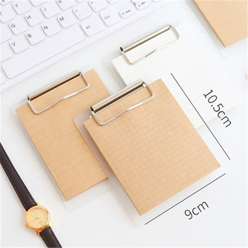 

Kraft Notepad Holder 80K Tearable PP Dlipboard Notepad Portable Notepad Fresh And Lovely Creative Notepad Stationery for Office