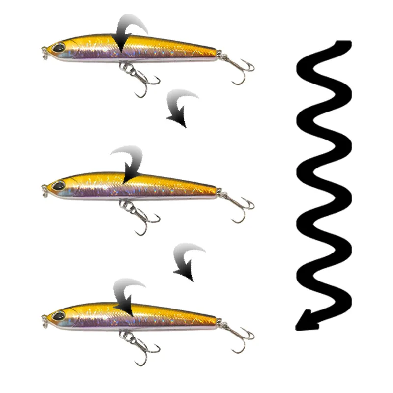 OUTKIT Neue Sinking Bleistift Köder Süßwasser Tauchen Künstliche Zitternde Gefälschte Köder Für Forelle Hecht Barsch Tackle Creek Wobbler – Detail 6