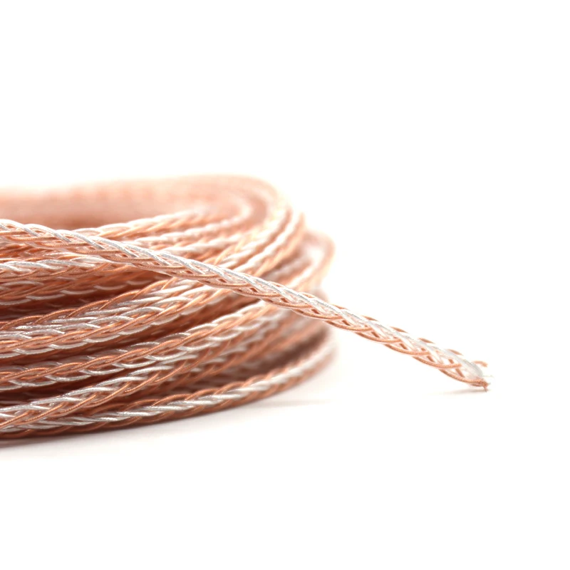 Copper silver plated wire OCC copper wire weaving cable for DIY Audio Headphone Earphone Headset upgrade Cable