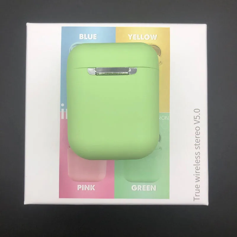 i12-Green Оригинальные Inpods 12 наушники i7s i9s i11 i12 Tws беспроводные Bluetooth наушники гарнитура Прямая поставка - Цвет: i12-Green