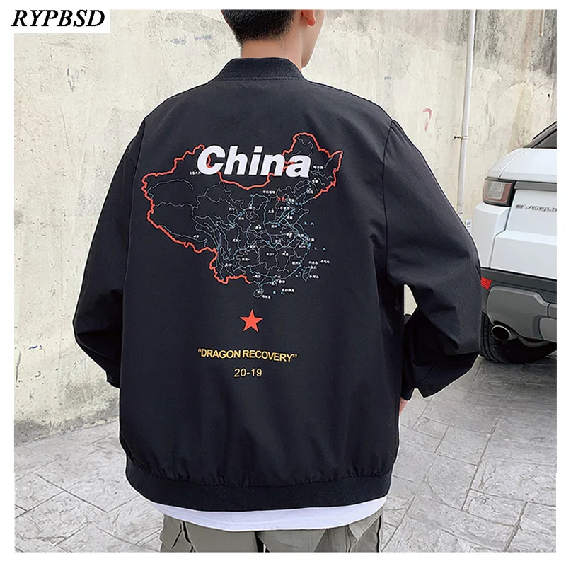 

Mens Bomber Jacket 2019 Autumn Fashion Casual Bomber Coat Men Loose Outwear Long Sleeve Zipper Men Baseball Jacket M-3XL