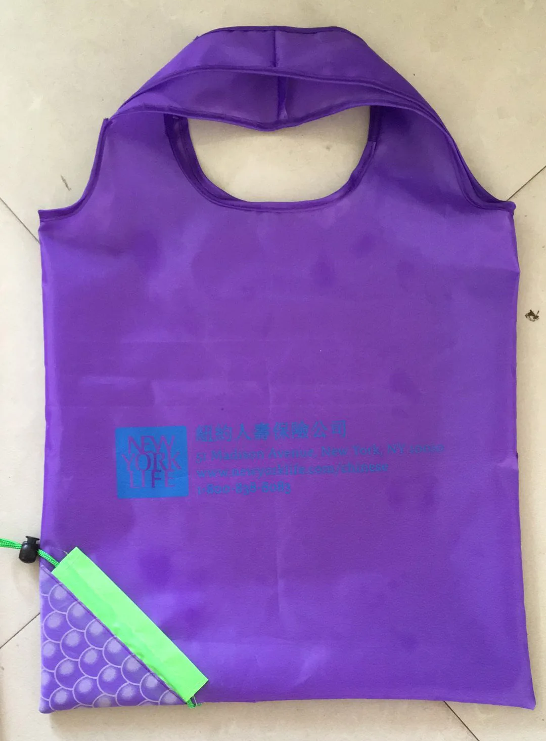 Manufacturers Wholesale Fruit Grape Environmentally Friendly Shopping Bag Folding Portable Strawberry Bag Customizable Logo Prin